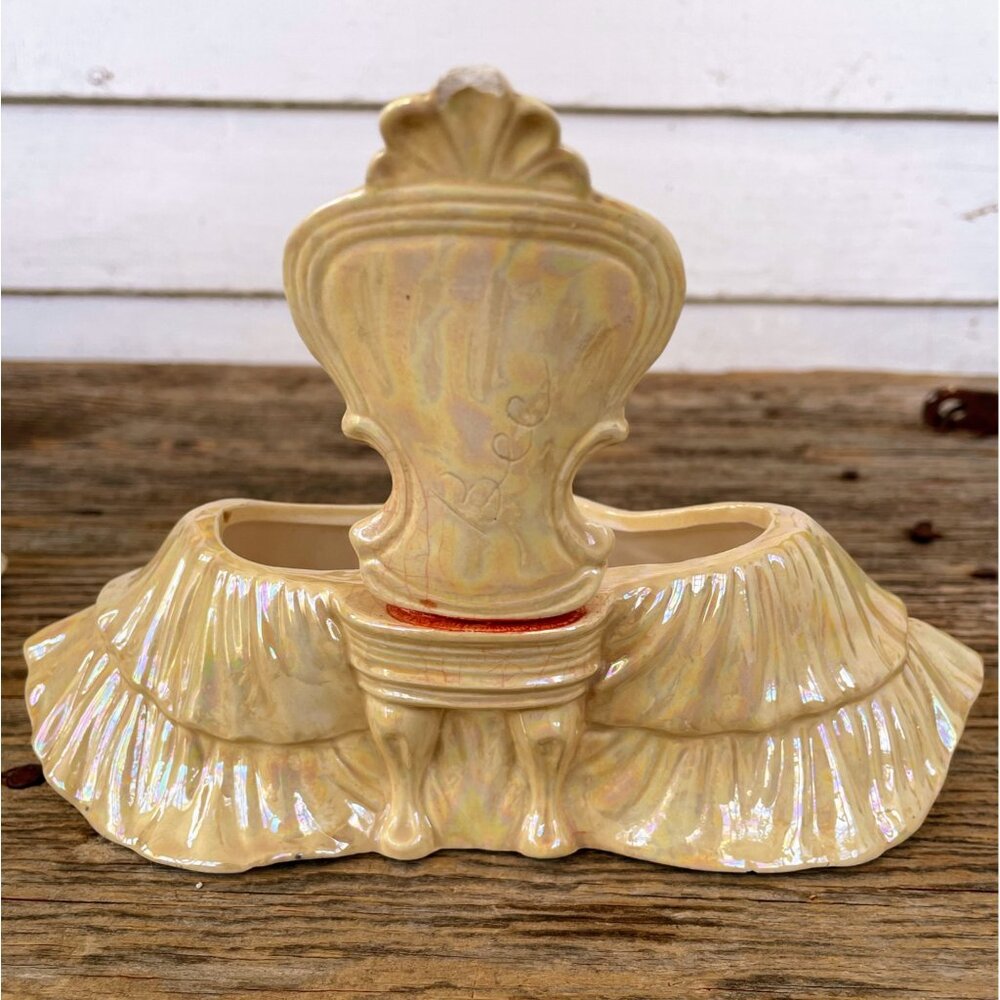 Vintage 1960s Ceramic Glam Lady Trinket Box On a Chair - Picture 7 of 16